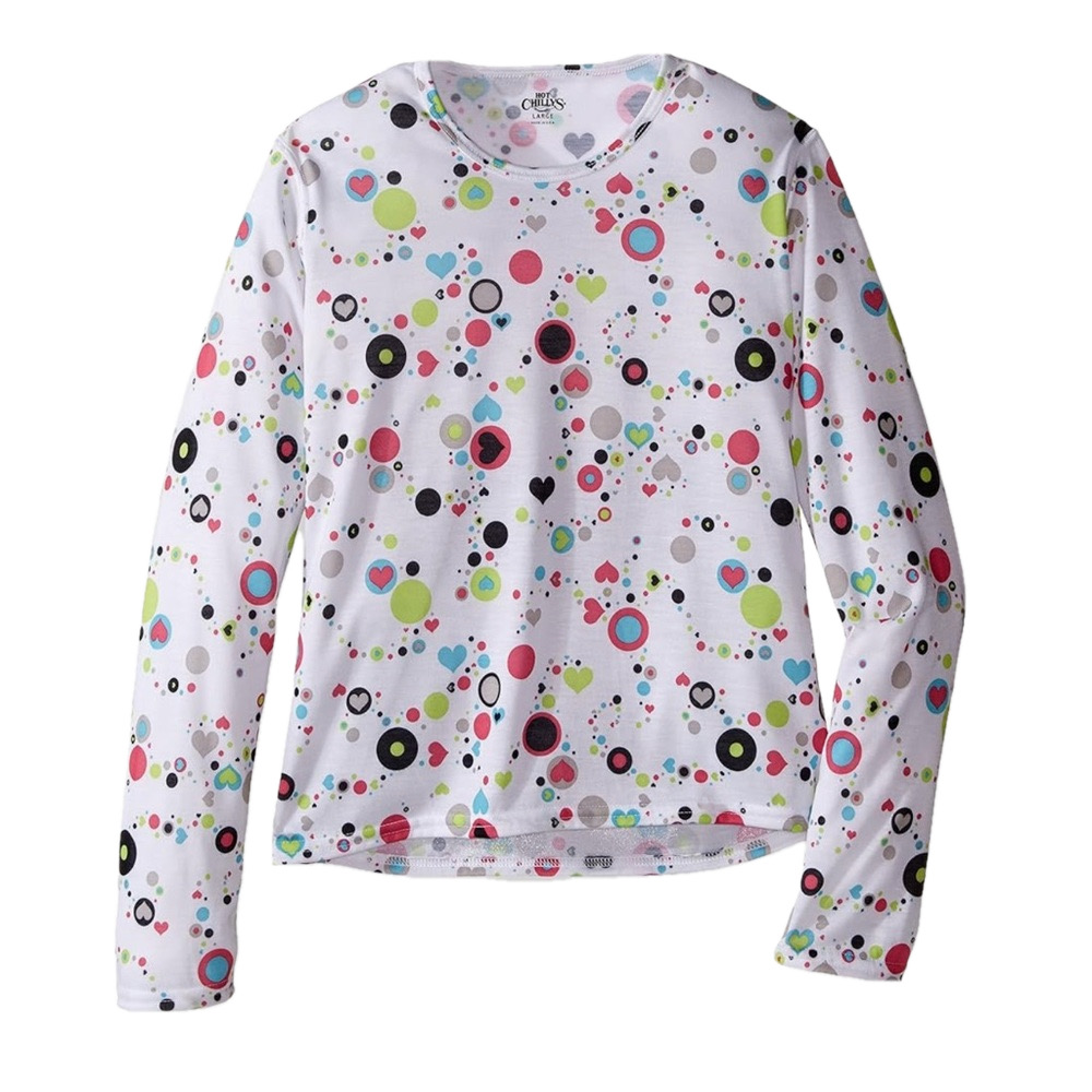 Hot Chillys Youth Pepper Print Crew Neck